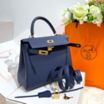 wholesale quality hermes kelly 25 togo retourn bleu saphir ghw
